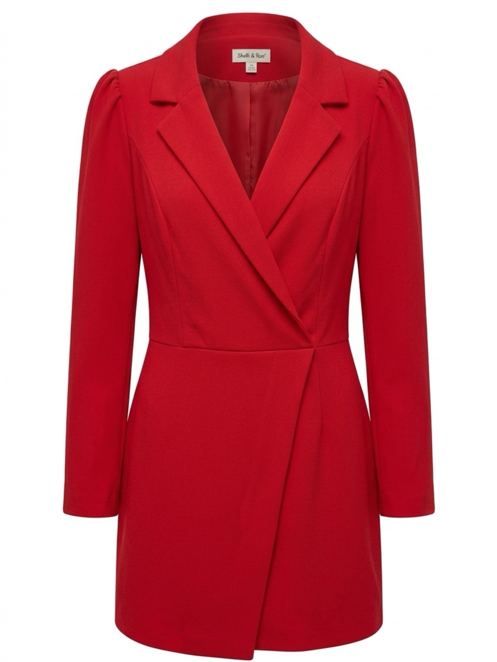 Shelby & Palmer Red Tailored Wrap Blazer